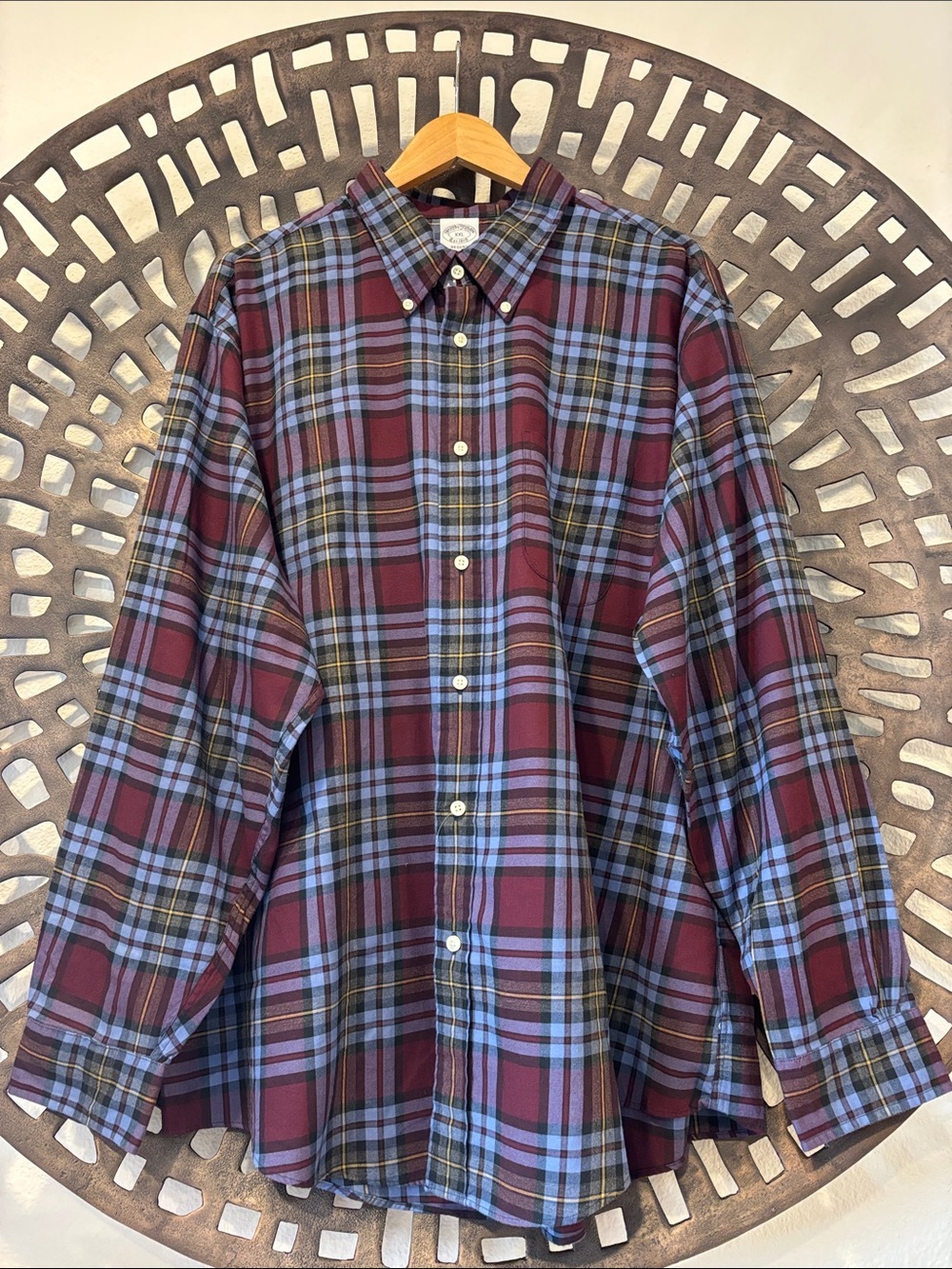 💙Brooks Brothers Plaid Oxford Shirt Mens XXL NWT Button Down Cotton Lightweigt